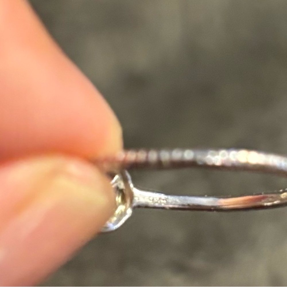 Sterling Silver Peace Sign Stackable Ring - Silver - Picture 3 of 4